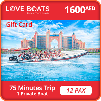 Love Boats Trip 75 minutes – 1 PRIVATE BOAT(MAX 12 PAX) 1600 AED