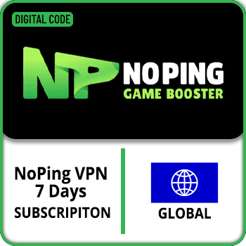 NoPing Game Booster Gift Card GLOBAL NoPing VPN - 7 Days