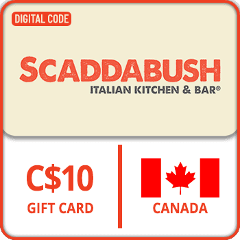 SCADDABUSH Italian Kitchen Gift Card CANADA 10 CAD