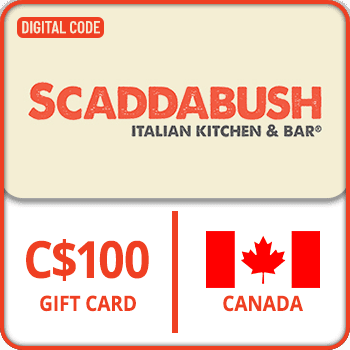 SCADDABUSH Italian Kitchen Gift Card CANADA 100 CAD