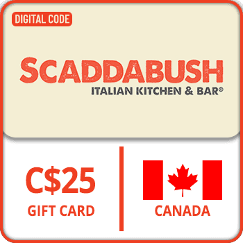 SCADDABUSH Italian Kitchen Gift Card CANADA 25 CAD