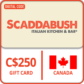 SCADDABUSH Italian Kitchen Gift Card CANADA 250 CAD
