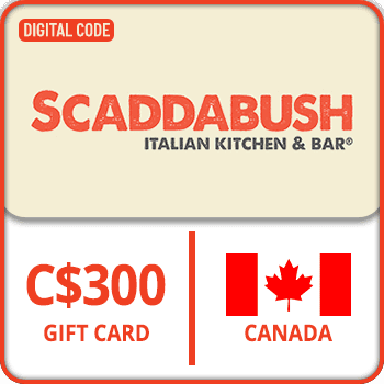 SCADDABUSH Italian Kitchen Gift Card CANADA 300 CAD