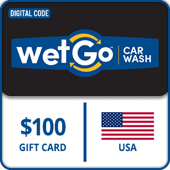 WetGo Car Wash locations Gift Card USA 100 USD