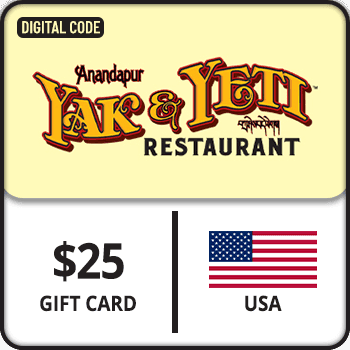 Yak & Yeti Restaurant Gift Card USA 25 USD