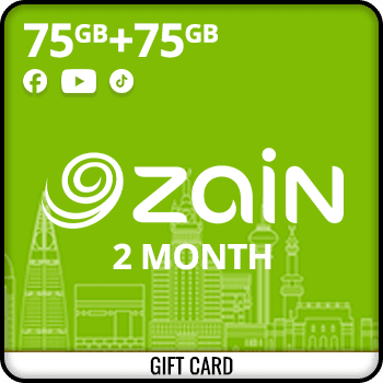 Zain Data 75GB + 75GB YT&FB&TK For 2 Months